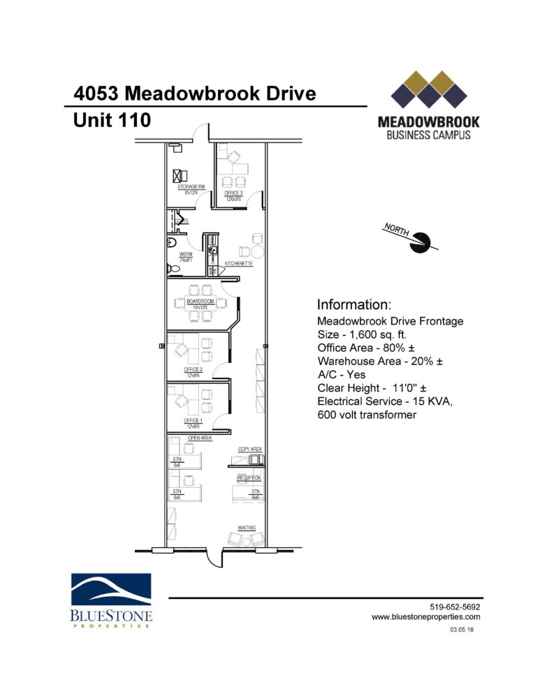 4053 Meadowbrook Dr, Unit 110 - Floor Plan
