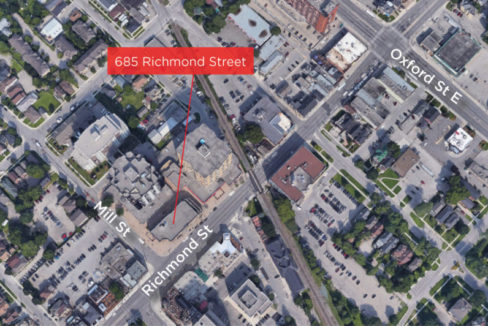 Richmond St. 685 - Aerial - 01 (labeled)