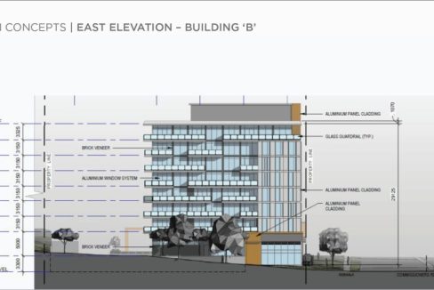 Commissioners Rd. E. 1 - Conceptual Elevation (Building B - East) - 01a
